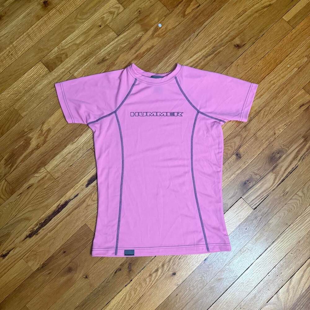 Hummer Athletic T-Shirt Women's Medium Pink Performance Tee